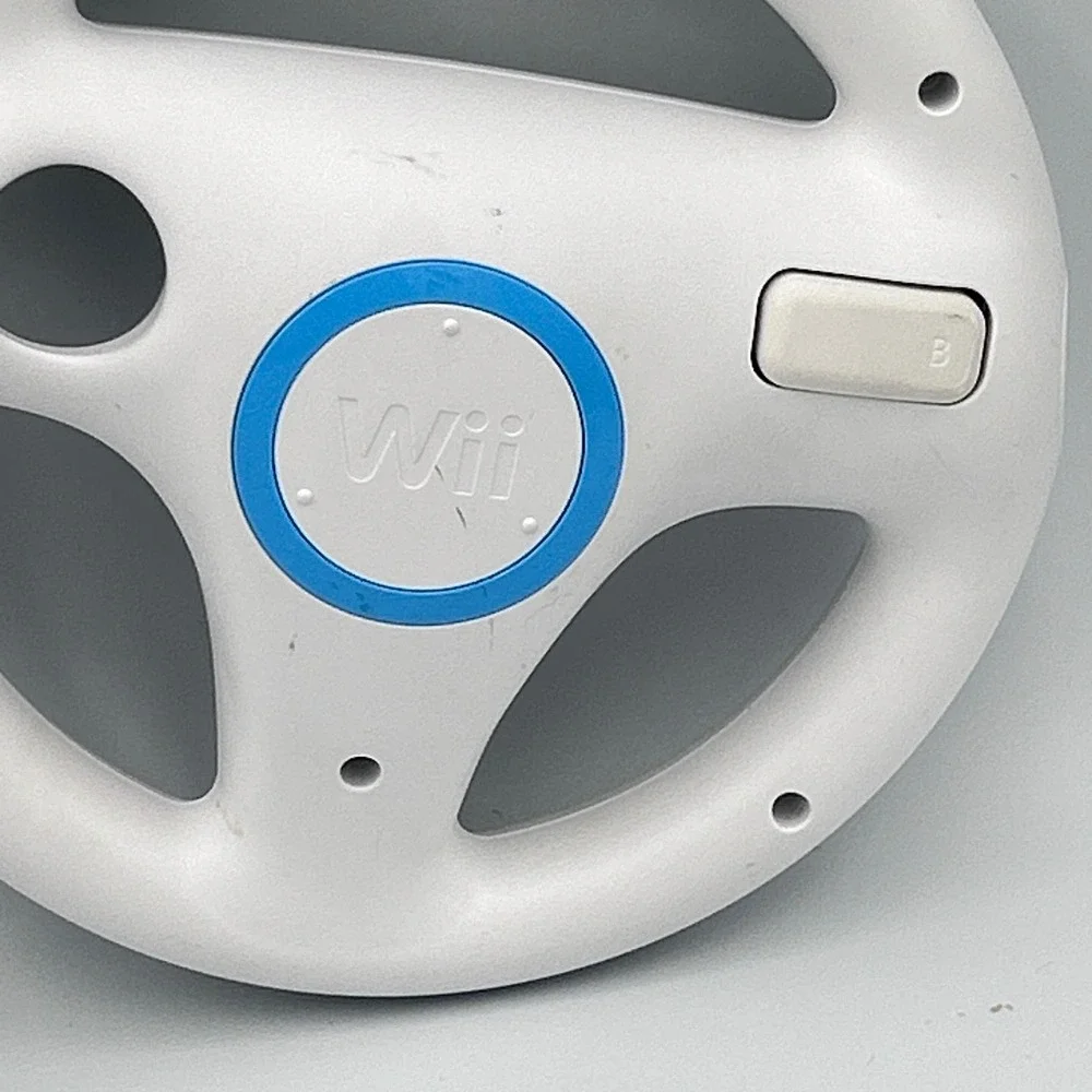 Nintendo Wii Wheel Set of 2 White RVL-024 Mario Kart Racing Official OEM